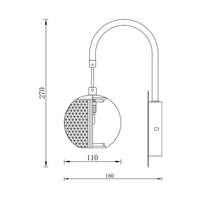 Zidna svetiljka zlatna 1H-1xG9 - Slika 3